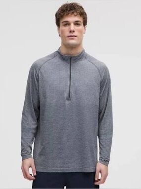 Lululemon Metal Vent Long Sleeve Tee Lg Heather Gray VGUC